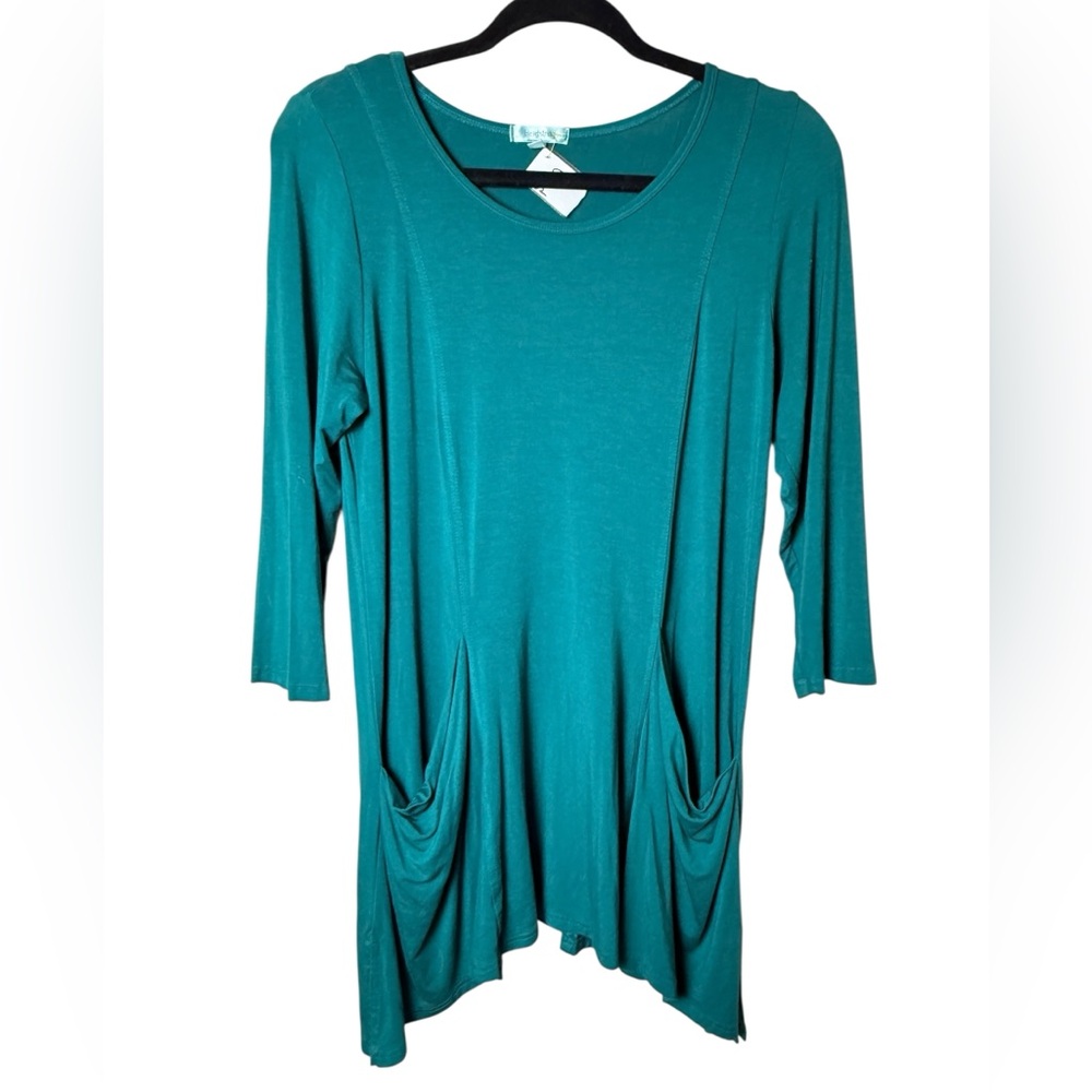 Hartstrings Small Green Aqua Tunic with Front Pockets